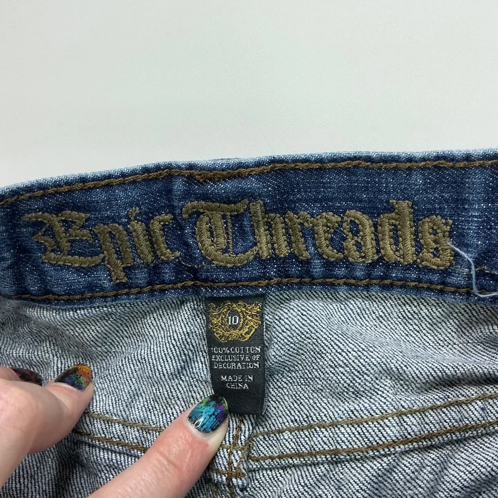 Epic Threads Blue Jeans Kids Size 10 Straight Leg Medium Wash Denim